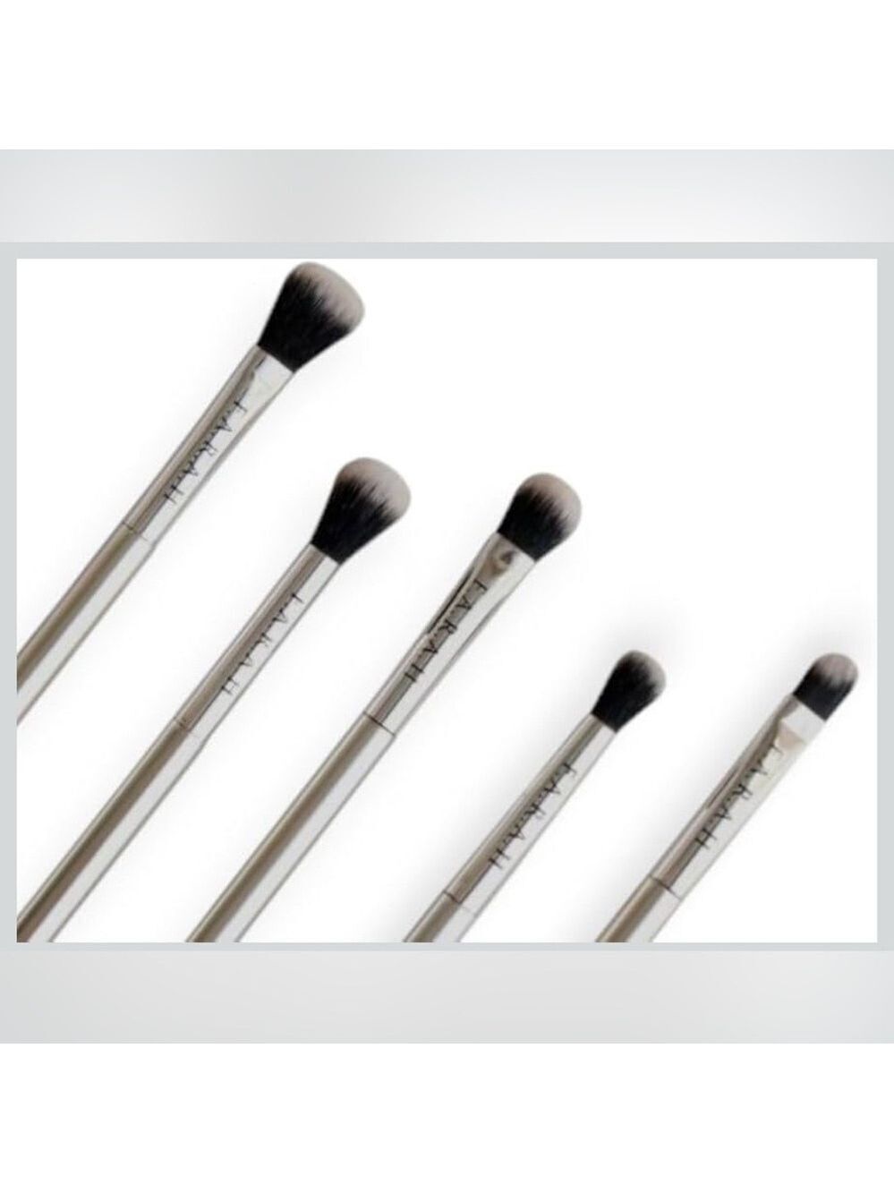 F.A.R.A.H. Makeup Eye Brush Set Silver